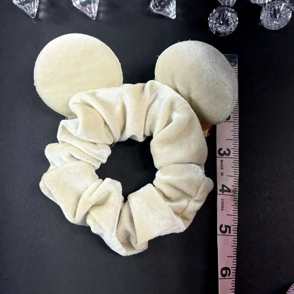 Minnie Mouse Ears Scrunchies Gold Sequins Hair Bow Hair Care Hair Accessories
